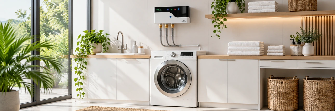 Desinfección y lavado de ropa con neo greenwashing abantera