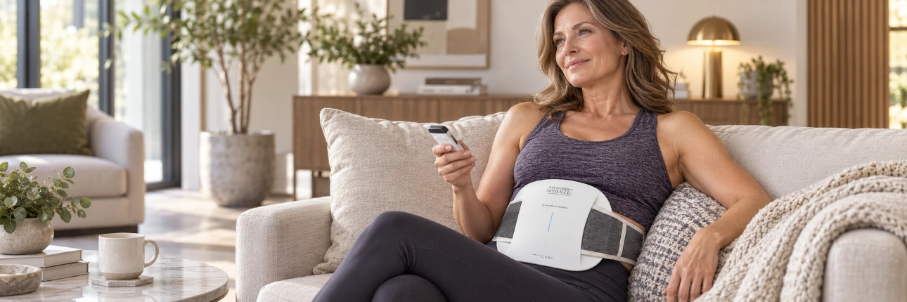masajeador con tecnología láser de abantera para abdomen y zona lumbar
