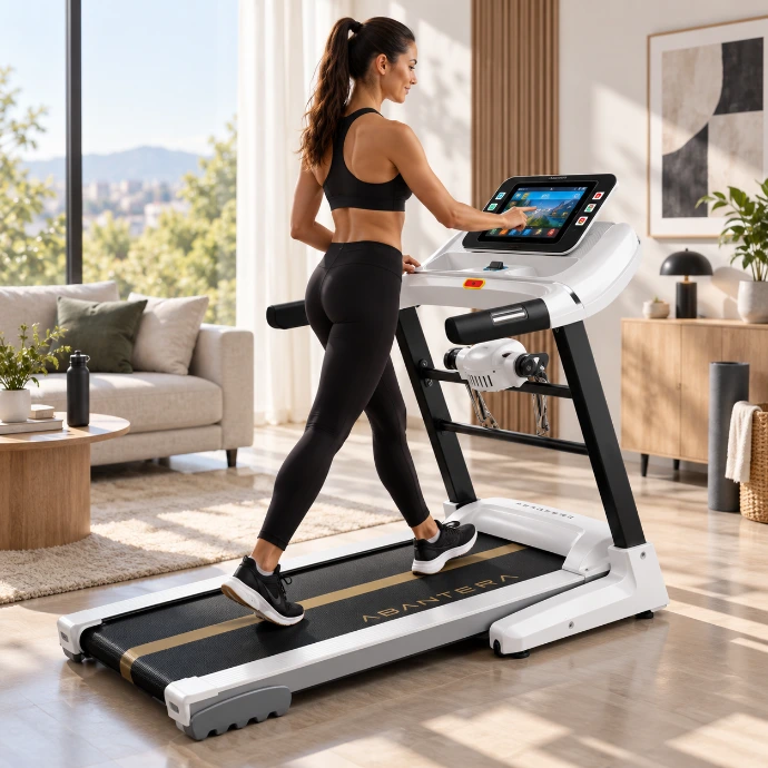 cinta de correr plegable Abantera blanca