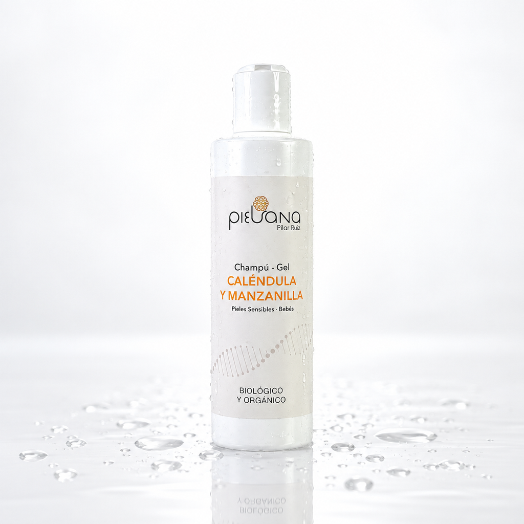 Gel y Champú Caléndula y Manzanilla Biológico · Pieles Sensibles y Bebé 250 ml